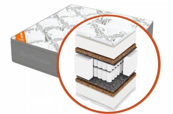 Матрас 120х200 Mega mult кокос ППУ 20 MultiPocket Gray Night