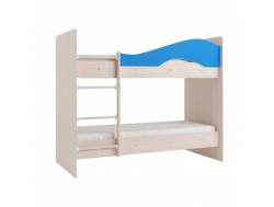 Двухъярусная кровать Мая без ящиков на латофлексах синий
