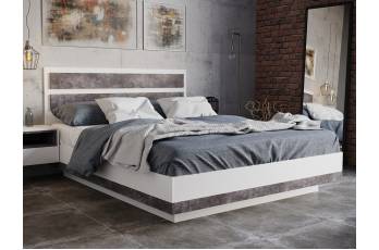 Кровать Лотос парящая 06-KR 1400 Бетон серый