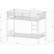 Двухъярусная кровать Севилья - 3 ПЯ черный