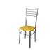 Стул Лайт ДХ-5 на серебряном каркасе обивка желтый