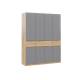 Шкаф ШК-004 ЛДСП Бостон Лайт Фасад серый шифер