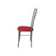 Стул Лайт ДХ-5 на серебряном каркасе обивка красный