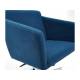Кресло офисное Milan хром флок синий