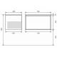 Тумба с раковиной Uperwood Next Premium белая/графит 1 ящик 70 см