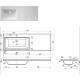 Тумба с раковиной слева Dallas Luxe 1400 навесная 1 длинный ящик