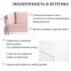 Детская мягкая кровать Denvas с бортиком и ящиками пыльная роза