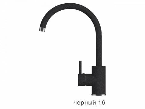 Смеситель для кухни Элара Polygran Черный 16