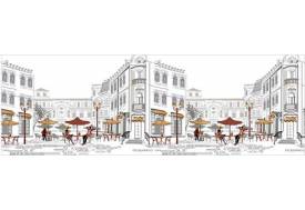 Кухонный фартук Уличное кафе 3,0 м.