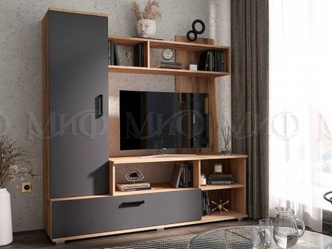 Гостиная Мини Графит, дуб крафт