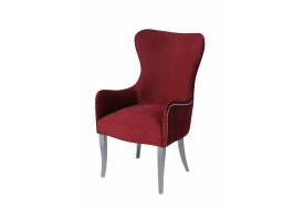 Кресло Лари бордо опоры белые