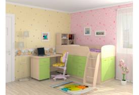 Кровать-чердак Дюймовочка-1 салатовый