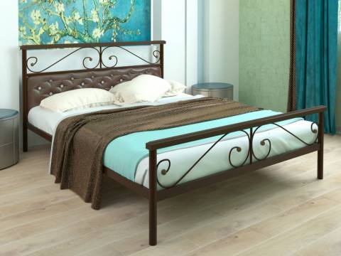 Кровать полутороспальная Эсмеральда Plus мягкая