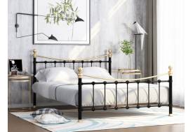 Кровать металлическая Эльда Черный/Золото