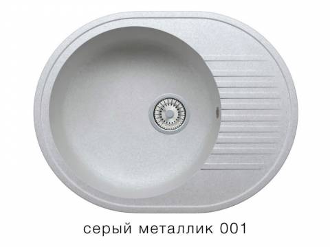 Кухонная мойка Tolero R-122 Серый металлик 001