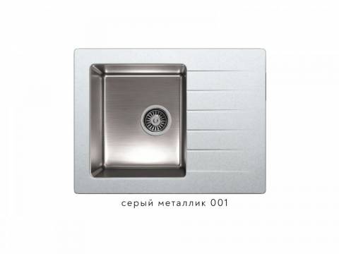 Кухонная мойка Tolero twist TTS-660 Серый металллик 001