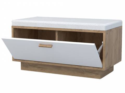 Обувница Эго Об-1 белый глянец цоколь