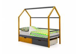 Кровать-домик Svogen с ящиками дерево-графит