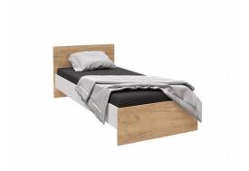 Кровать 900 Лючия белый/дуб крафт золотой