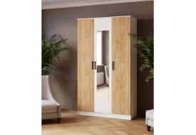 Шкаф комбинированный Ларс 1200 белый-дуб крафт золотой