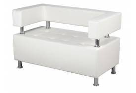 Диван двухместный Райли Кожзам Белый