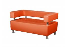 Диван трехместный Райли Кожзам Оранжевый
