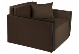 Кресло-кровать Милена с подлокотниками рогожка chocolate