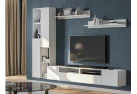 Гостиная Токио навесная Белый текстурный