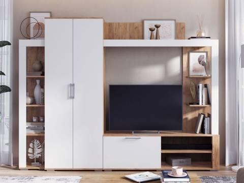 Гостиная Невада Дуб Крафт Золотой/Сноу