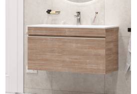 Тумба с раковиной Pulsus 100 подвесная дуб сонома