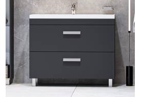 Тумба с раковиной Orlando 100 напольная серый