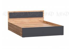 Кровать с настилом 1600 Мартина Графит, Дуб крафт