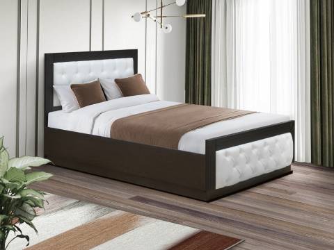 Кровать Венеция 13.1 1600 с подъемным механизмом венге-белый