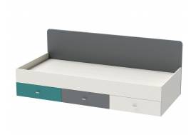 Кровать Клео арт. 010 графит, миндаль, океан