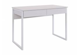 Стол Юниор белое дерево/белый муар