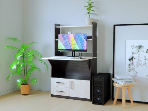 Компьютерный стол СП-1 Венге/Дуб молочный