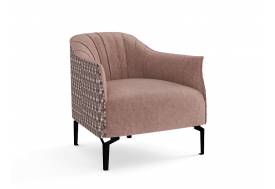 Кресло Мускат велюр киото тоуп/шенилл домино вайолет