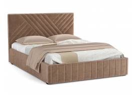 Кровать Гамма 1600 с основанием велюр тенерифе хумус