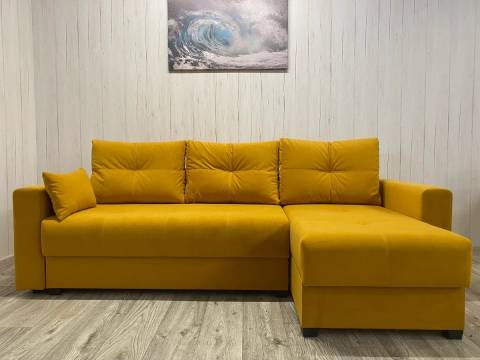 Диван угловой Комфорт-3 ПБ Тик-Так велюр Modus 12