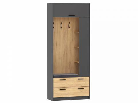 Шкаф комбинированный Оттавия НМ 014.64 Антрацит