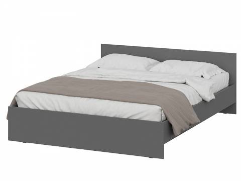 Кровать 1600 Денвер Графит серый с настилом