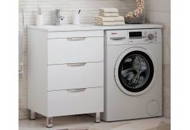 Тумба Алиот 60 напольная 3 ящика с раковиной Marshall 120