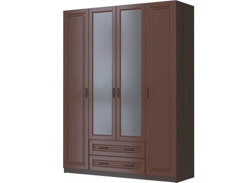 Шкаф ШР-4 с зеркалом Кантри Орех