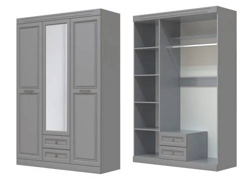 Шкаф для одежды ШР-3 Олимп Антрацит
