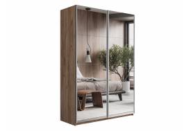 Шкаф-купе Прайм 2-х дверный 1200 два зеркала Крафт табачный