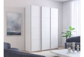 Шкаф-купе Прайм 3-х дверный 2100 три ДСП Белый Снег