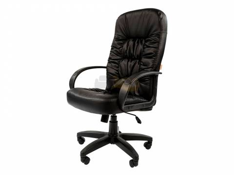 Офисное кресло Chairman 416 Россия ЭКО черный глянец