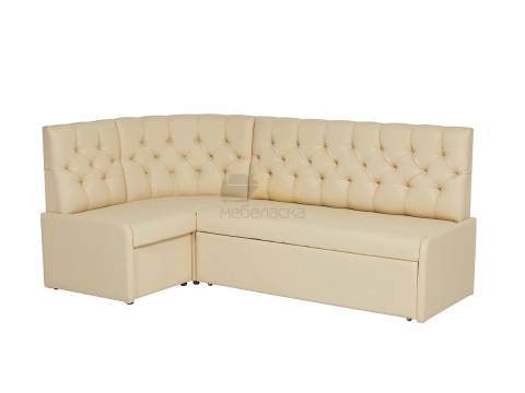 Кухонный уголок КУ 21 с коробом для хранения экокожа Линкольн 103