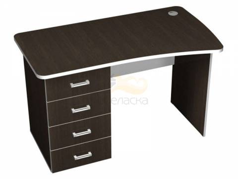 Стол письменный эргономичный с тумбой правый с кабель каналом ПСтЭ2.16Пр