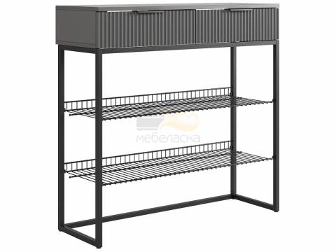 Обувница Классная 1 графит матовый/черный муар